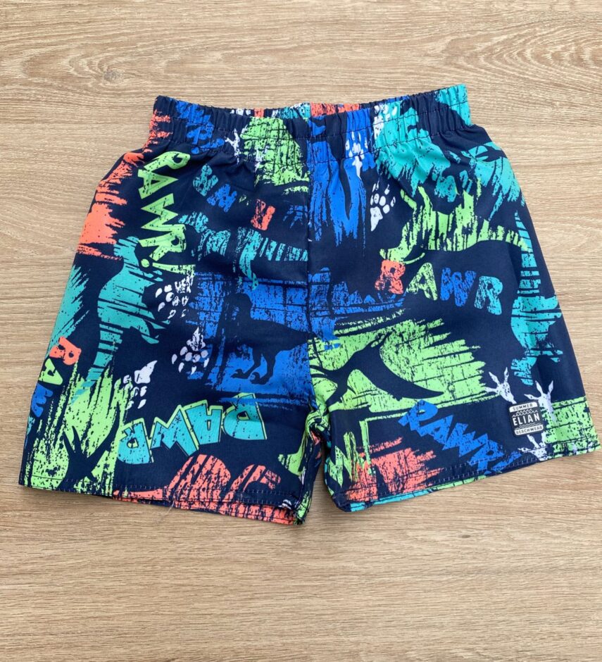 Bermuda Infantil Masculina Estampada Fundo Azul Marinho Fernanda Ramos Kids