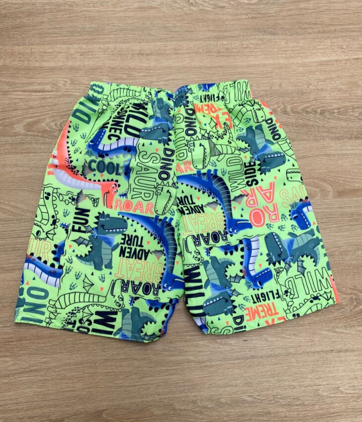 fernandaramoskids com br Bermuda Infantil Masculina Estampada Jacaré Verde 2