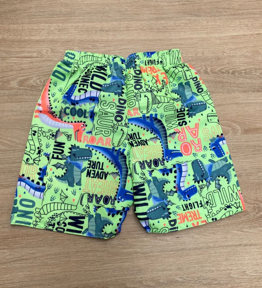 fernandaramoskids com br Bermuda Infantil Masculina Estampada Jacaré Verde 2