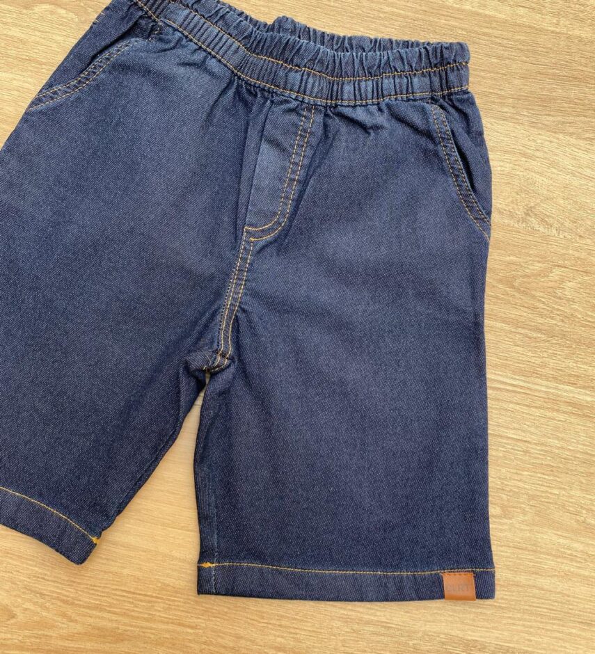 fernandaramoskids com br Bermuda Infantil Masculina Jeans Lavagem Escura 1