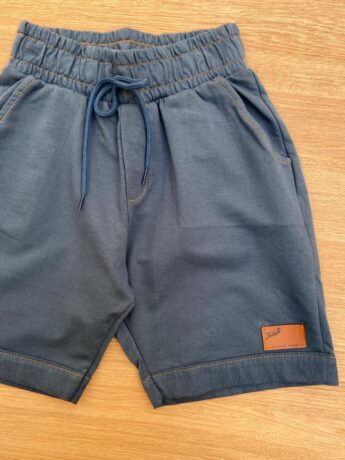 fernandaramoskids com br Bermuda Masculina Juvenil Moletom Azul com Cordão1