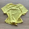 fernandaramoskids com br Blusa Cropped Infantil Feminino Happy com Amarração Amarelo 2