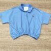 Blusa Cropped Infantil Feminino Polo Azul Fernanda Ramos Kids