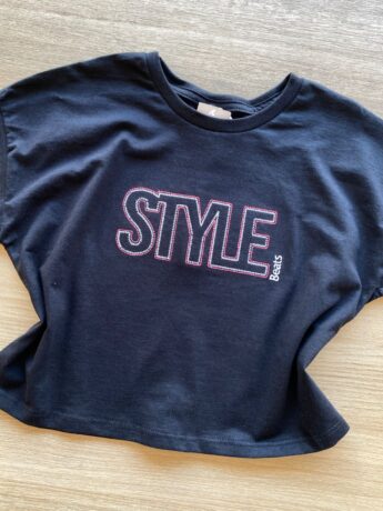 fernandaramoskids com br Blusa Cropped Infantil Feminino Style Preto 1