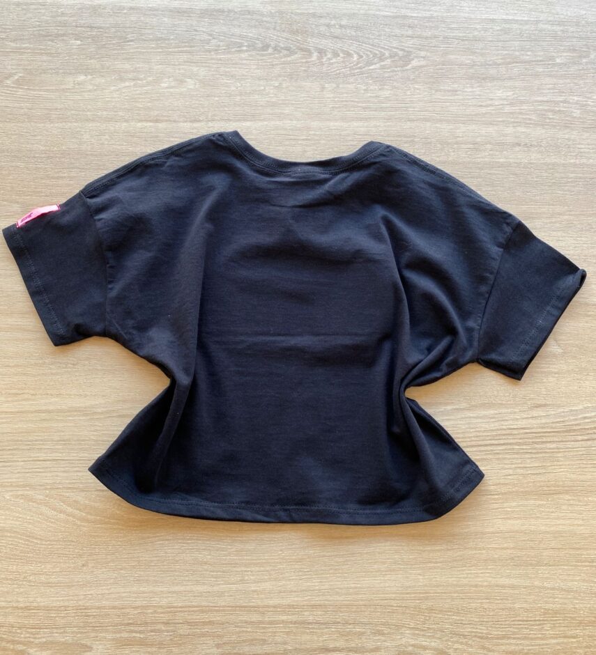 fernandaramoskids com br Blusa Cropped Infantil Feminino Style Preto 2