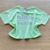 fernandaramoskids com br Blusa Manga Curta Infantil Feminina Beady For Summer Verde 1