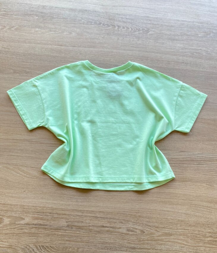 fernandaramoskids com br Blusa Manga Curta Infantil Feminina Beady For Summer Verde 3