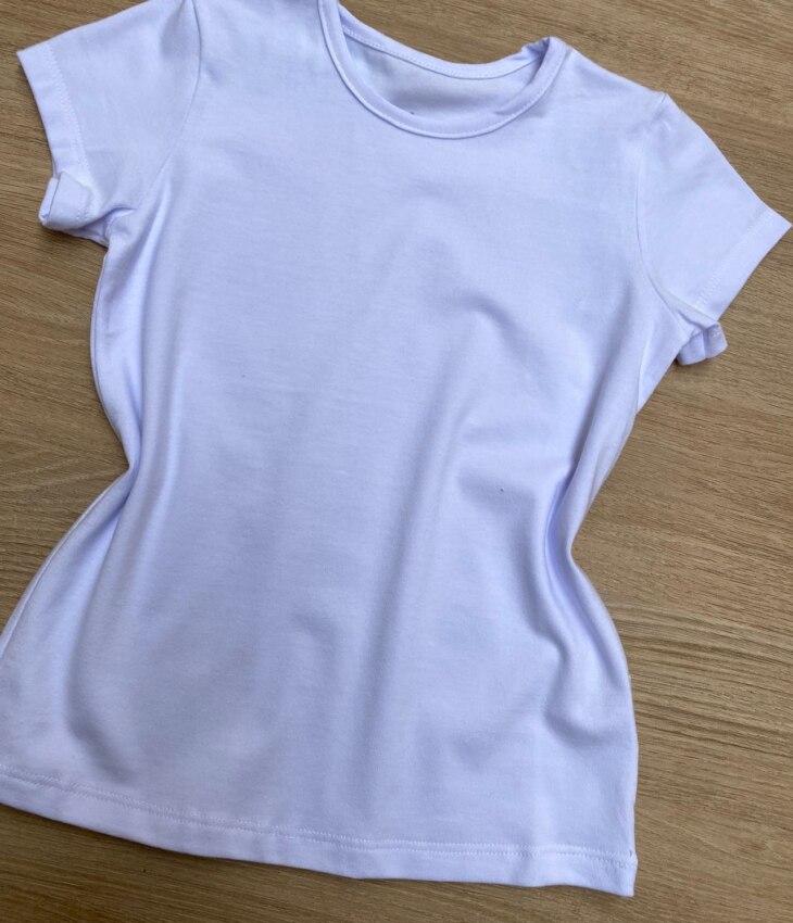 fernandaramoskids com br Blusa Manga Curta Infantil Feminina Cor Branca 1