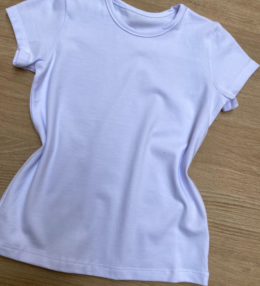 fernandaramoskids com br Blusa Manga Curta Infantil Feminina Cor Branca 1