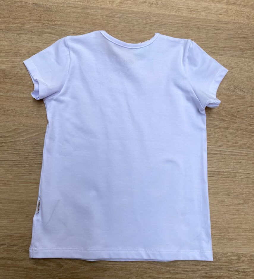 fernandaramoskids com br Blusa Manga Curta Infantil Feminina Cor Branca 2