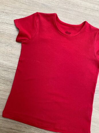 fernandaramoskids com br Blusa Manga Curta Infantil Feminina Cor Vermelha 1