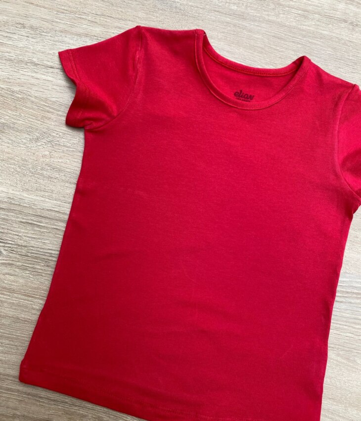 fernandaramoskids com br Blusa Manga Curta Infantil Feminina Cor Vermelha 1