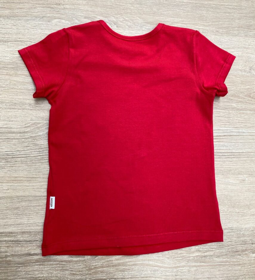 fernandaramoskids com br Blusa Manga Curta Infantil Feminina Cor Vermelha 2