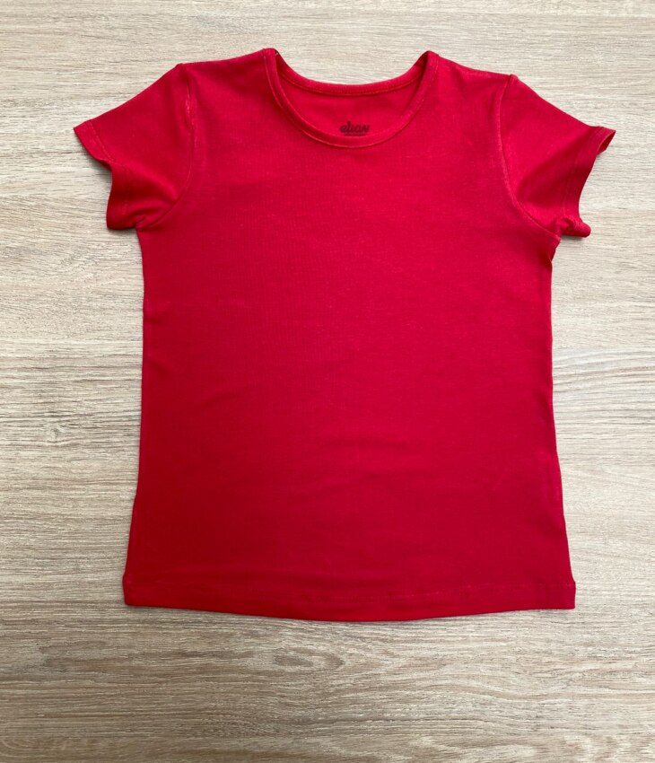 Blusa Manga Curta Infantil Feminina Cor Vermelha Fernanda Ramos Kids