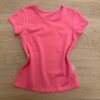 Blusa Manga Curta Infantil Feminina Gola Redonda Rosa Fernanda Ramos Kids