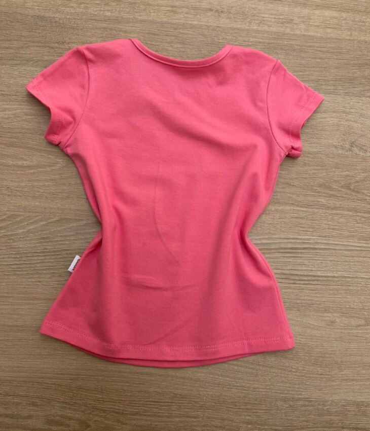fernandaramoskids com br Blusa Manga Curta Infantil Feminina Gola Redonda Rosa 2