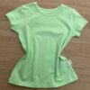 Blusa Manga Curta Infantil Feminina Gola Redonda Verde Fernanda Ramos Kids