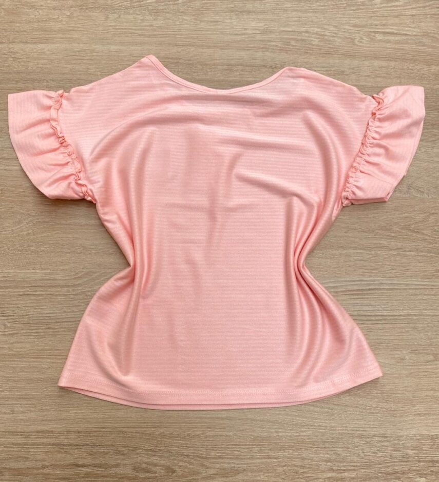 fernandaramoskids com br Blusa Manga Curta Infantil Feminina Manga Babado Rose 2