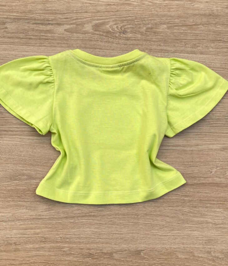 fernandaramoskids com br Blusa Manga Curta Infantil Feminina Verde Pistache 2