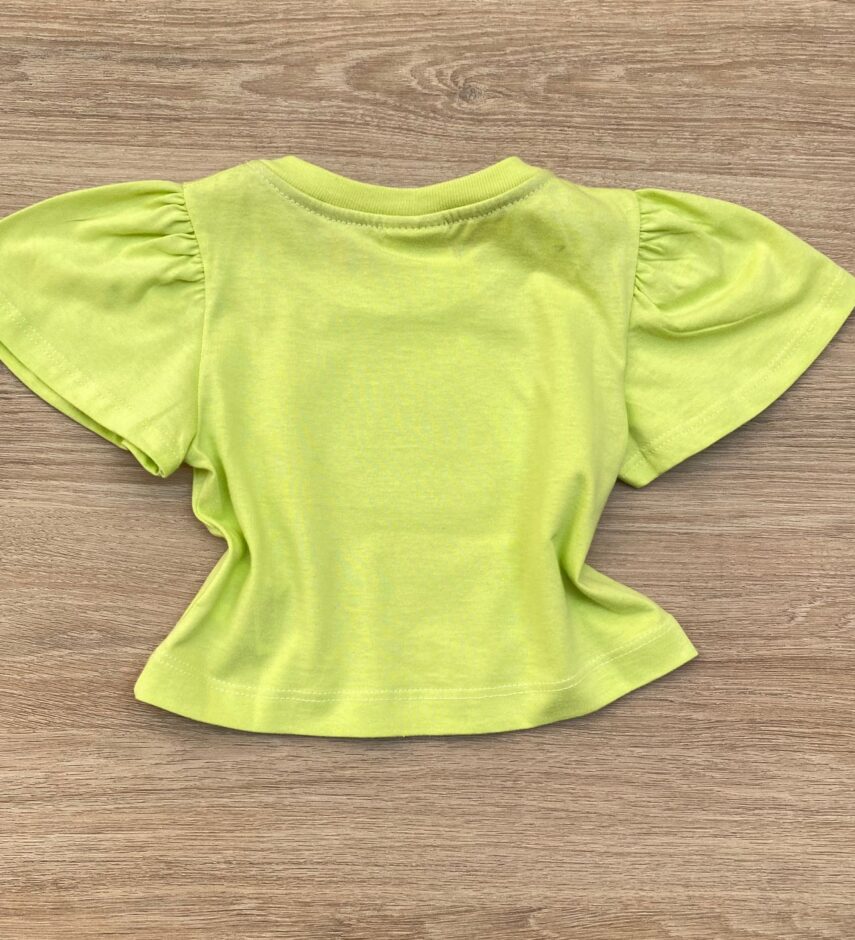 fernandaramoskids com br Blusa Manga Curta Infantil Feminina Verde Pistache 2