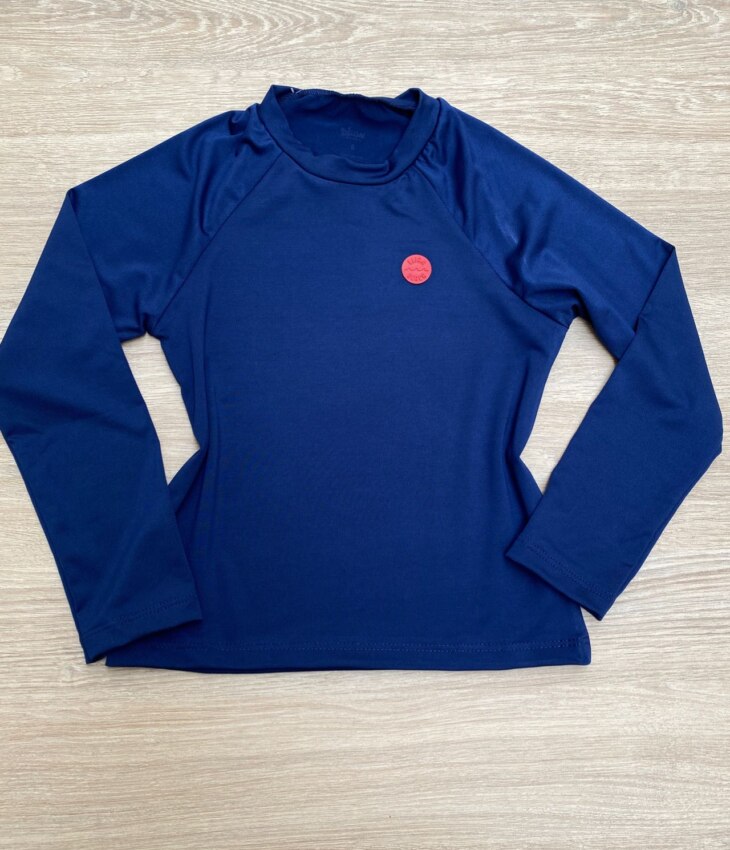 Blusa Manga Longa Infantil Feminina Azul Marinho Fernanda Ramos Kids