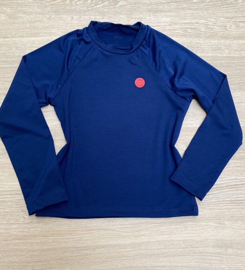 Blusa Manga Longa Infantil Feminina Azul Marinho Fernanda Ramos Kids