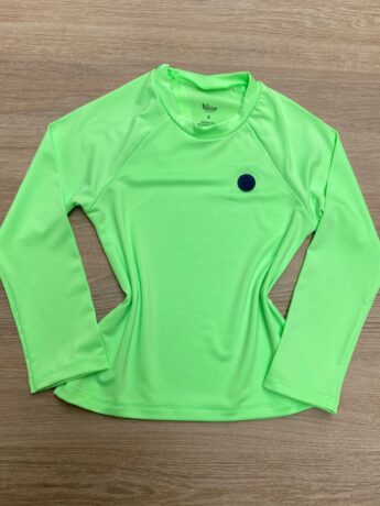 Blusa Manga Longa Infantil Feminina Verde Flúor Fernanda Ramos Kids