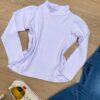 fernandaramoskids com br Blusa Manga Longa Infantil Feminina de Malha Branca 1