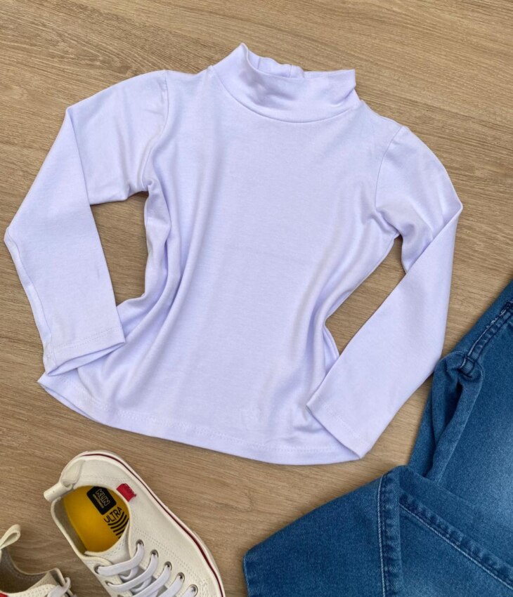 fernandaramoskids com br Blusa Manga Longa Infantil Feminina de Malha Branca 1