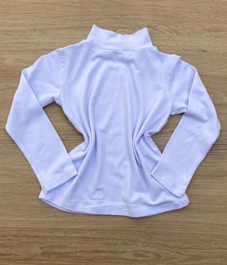 fernandaramoskids com br Blusa Manga Longa Infantil Feminina de Malha Branca 2