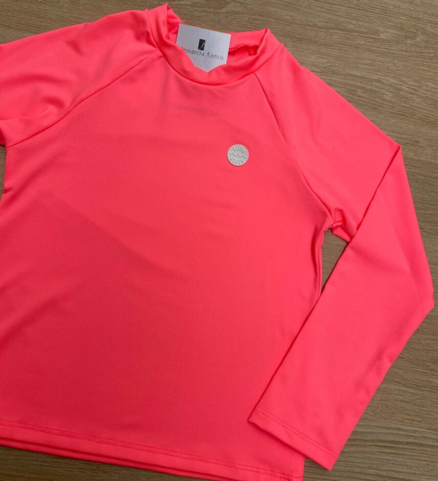 fernandaramoskids com br Blusa Manga Longa Infantil Feminina Pink Flúor 1