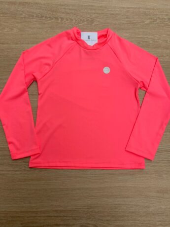 Blusa Manga Longa Infantil Feminina Pink Flúor Fernanda Ramos Kids