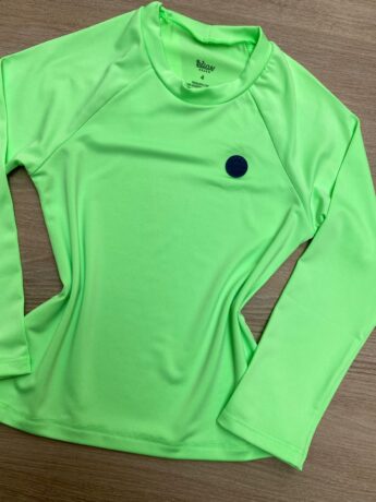 fernandaramoskids com br Blusa Manga Longa Infantil Feminina Verde Flúor 1