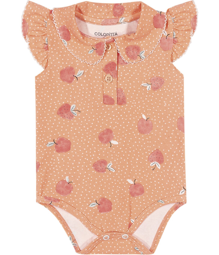 fernandaramoskids com br Body Infantil Feminino Estampa de Frutinhas Laranja