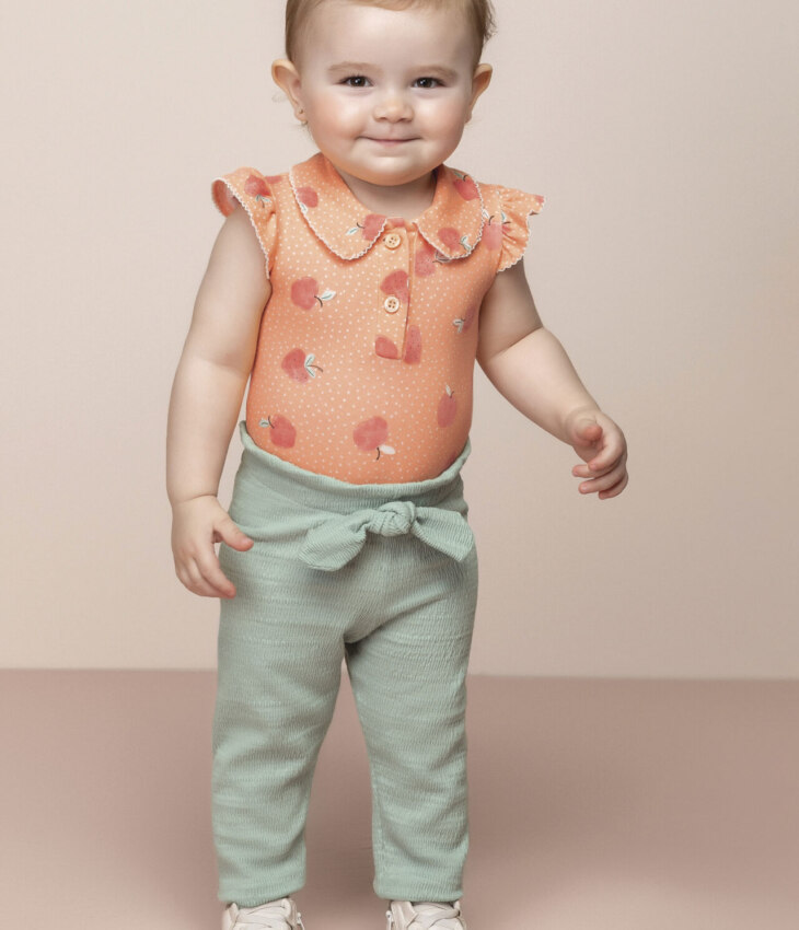 fernandaramoskids com br Body Infantil Feminino Estampa de Frutinhas Laranja 1