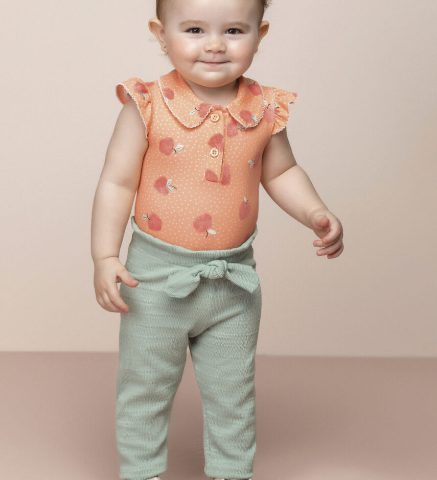 fernandaramoskids com br Body Infantil Feminino Estampa de Frutinhas Laranja 1