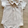 fernandaramoskids com br Body Infantil Masculino Gola Polo Cor Bege 1