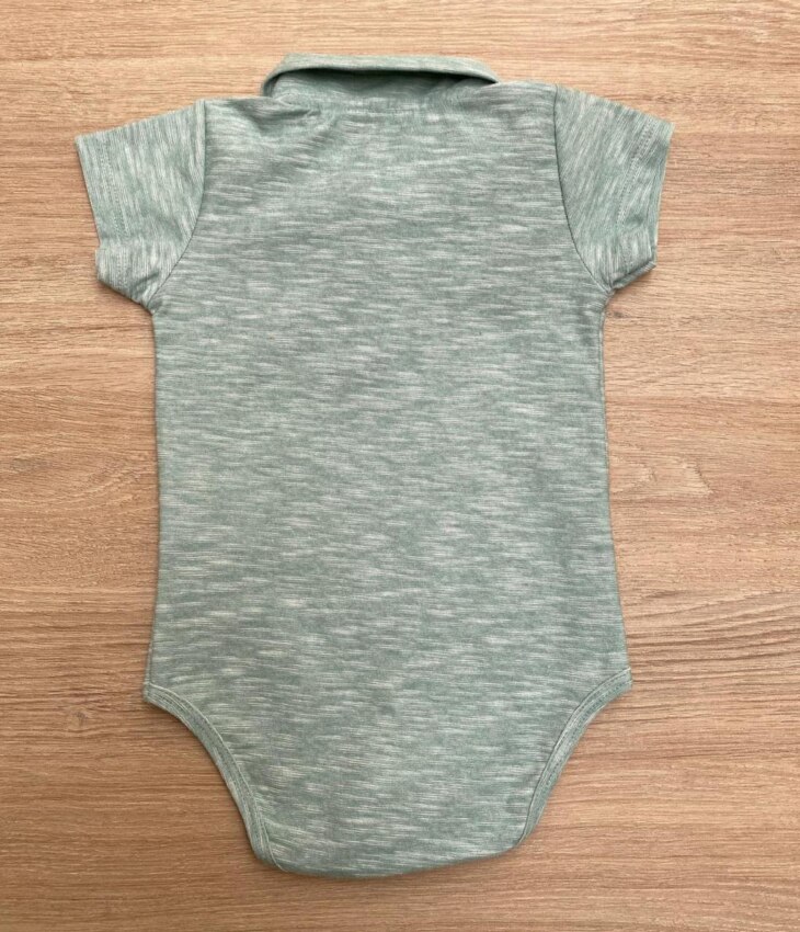 fernandaramoskids com br Body Infantil Masculino Manga Curta Verde Mesclado 2