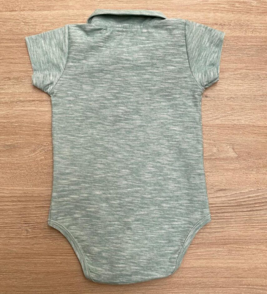 fernandaramoskids com br Body Infantil Masculino Manga Curta Verde Mesclado 2