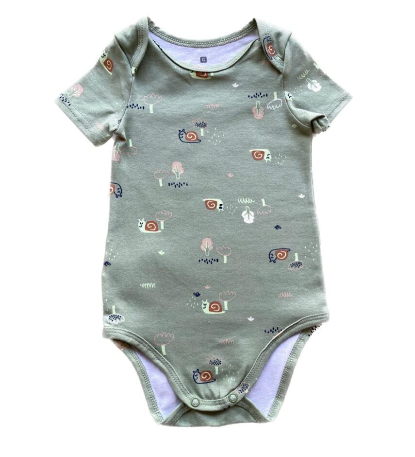 Body Infantil Masculino Tradicional Estampado Verde Fernanda Ramos Kids