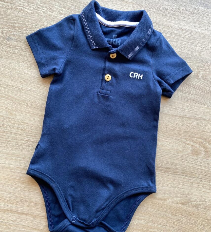 fernandaramoskids com br Body Infantil Masculino Tradicional Polo Azul Marinho 1