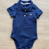 Body Infantil Masculino Tradicional Polo Azul Marinho Fernanda Ramos Kids