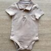 Body Infantil Masculino Tradicional Polo Bege Escuro Fernanda Ramos Kids
