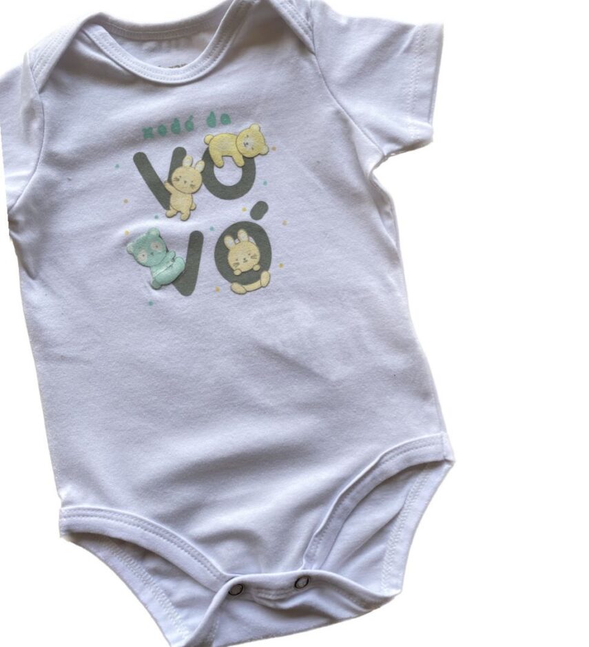 fernandaramoskids com br Body Infantil Unissex Cotton Xodó da Vovó Branco 1