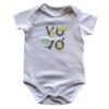 Body Infantil Unissex Cotton Xodó da Vovó Branco Fernanda Ramos Kids
