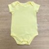 Body Infantil Unissex Manga Curta Amarelo Fernanda Ramos Kids