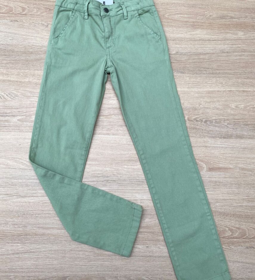 Calça Masculina Infantil Chino Sarja Verde Fernanda Ramos Kids