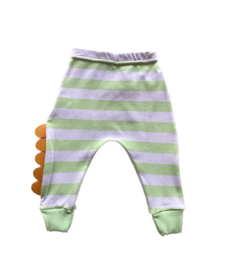 fernandaramoskids com br Calça Masculina Infantil com Vira Pe Listrada Verde 2