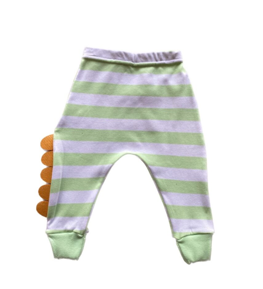 fernandaramoskids com br Calça Masculina Infantil com Vira Pe Listrada Verde 2