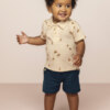 fernandaramoskids com br Camisa Infantil Masculina Manga Curta Estampada Bege 1